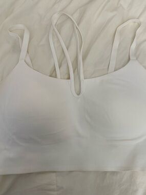 Aerie OFFLINE Real Me Sports Bra | White | Size Large